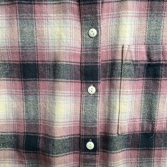 MADEWELL Flannel Oversized Ex-Boyfriend Shirt in Lenore Plaid - Picture 4 of 15